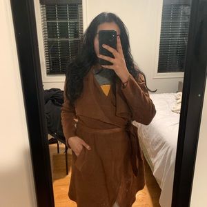 Twelfth Love - Cute Brown Cozy Cardigan Sweater with belt (size small)